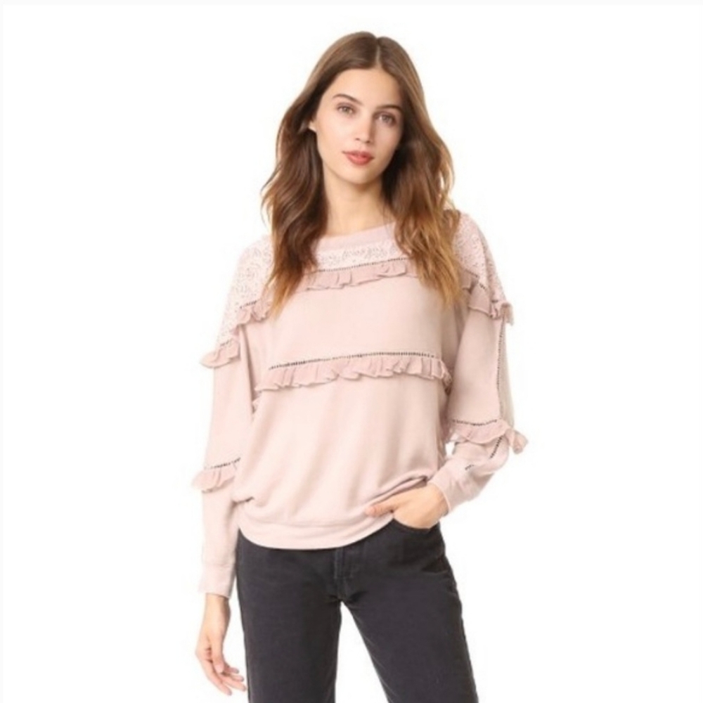 Love Sam Ruffled Pullover Sweater